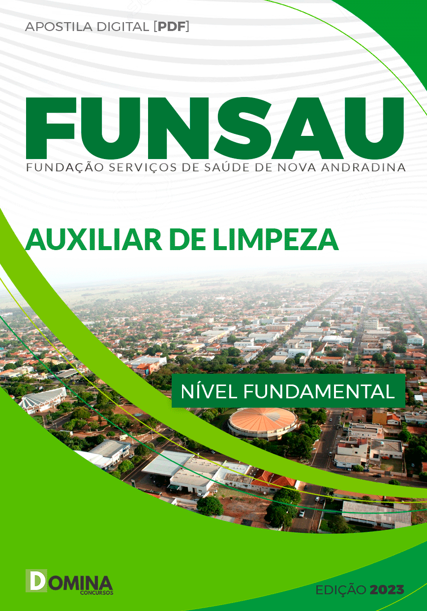 Apostila Funsau Andradina MG 2023 Auxiliar Limpeza