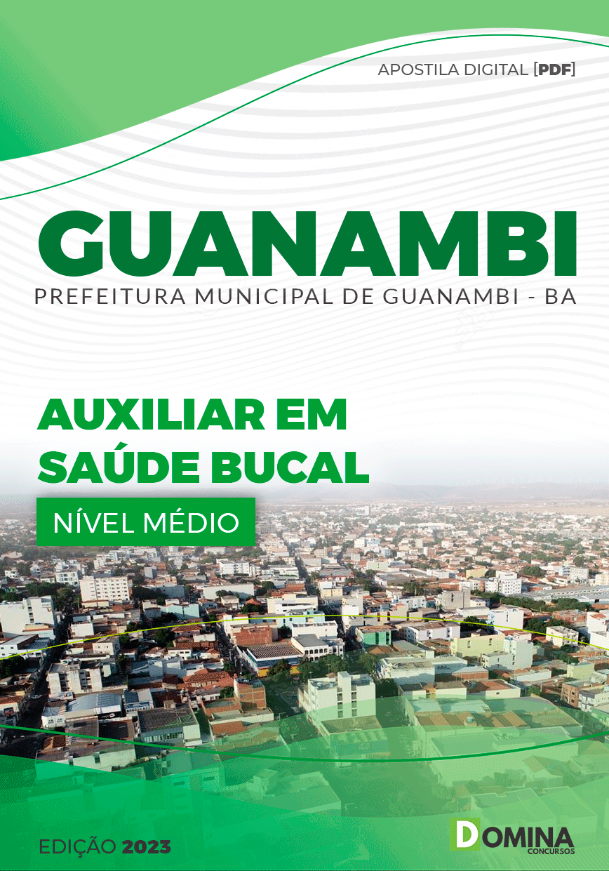 Apostila Concurso Pref Guanambi BA 2023 Auxiliar De Saúde Bucal
