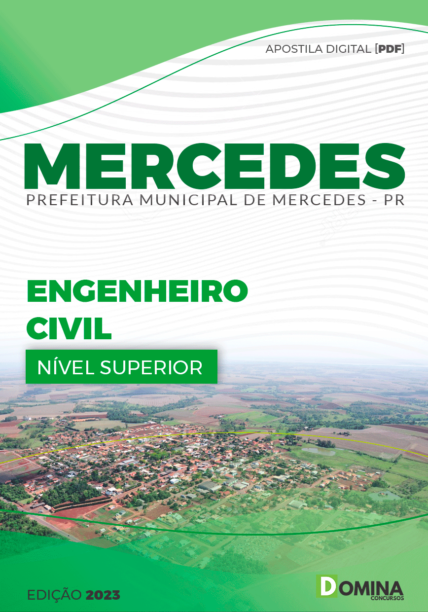 Apostila Digital Pref Mercedes PR 2023 Engenheiro Civil