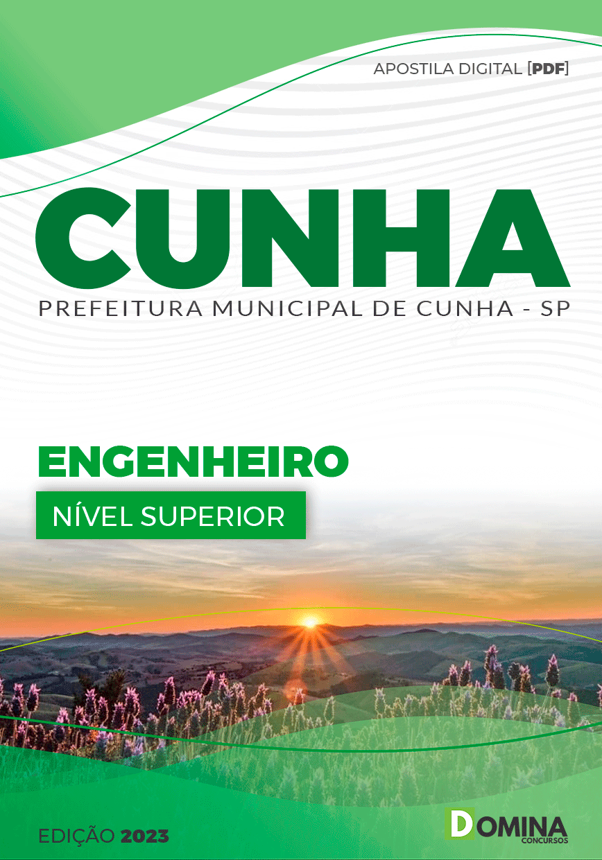 Apostila Concurso Pref Cunha SP 2023 Engenheiro