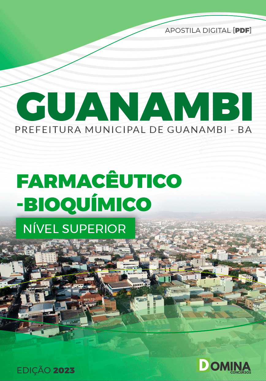 Apostila Concurso Pref Guanambi BA 2023 Farmacêutico Bioquímico