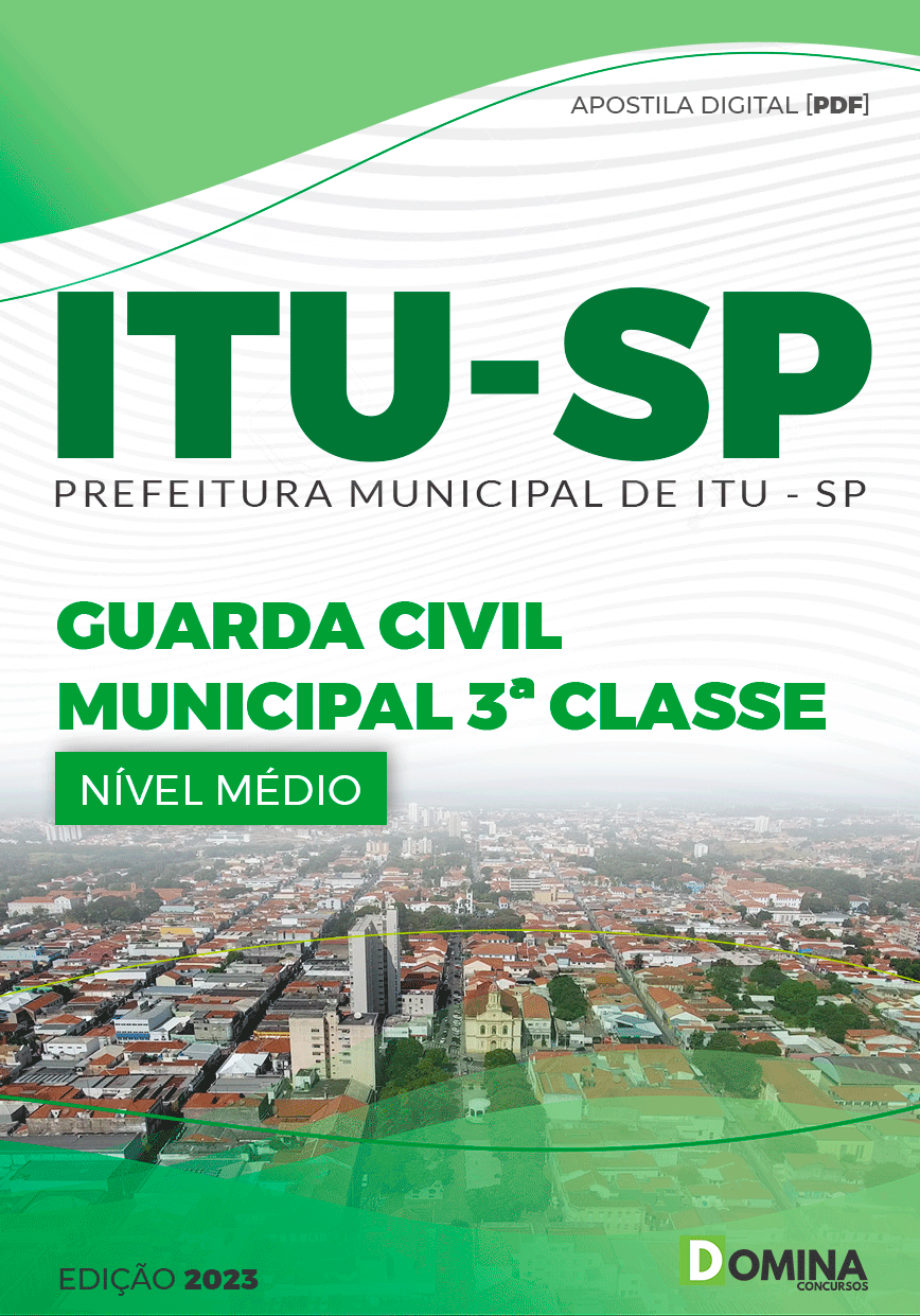 Apostila Pref Itu SP 2023 Guarda Civil Municipal 3ª Classe