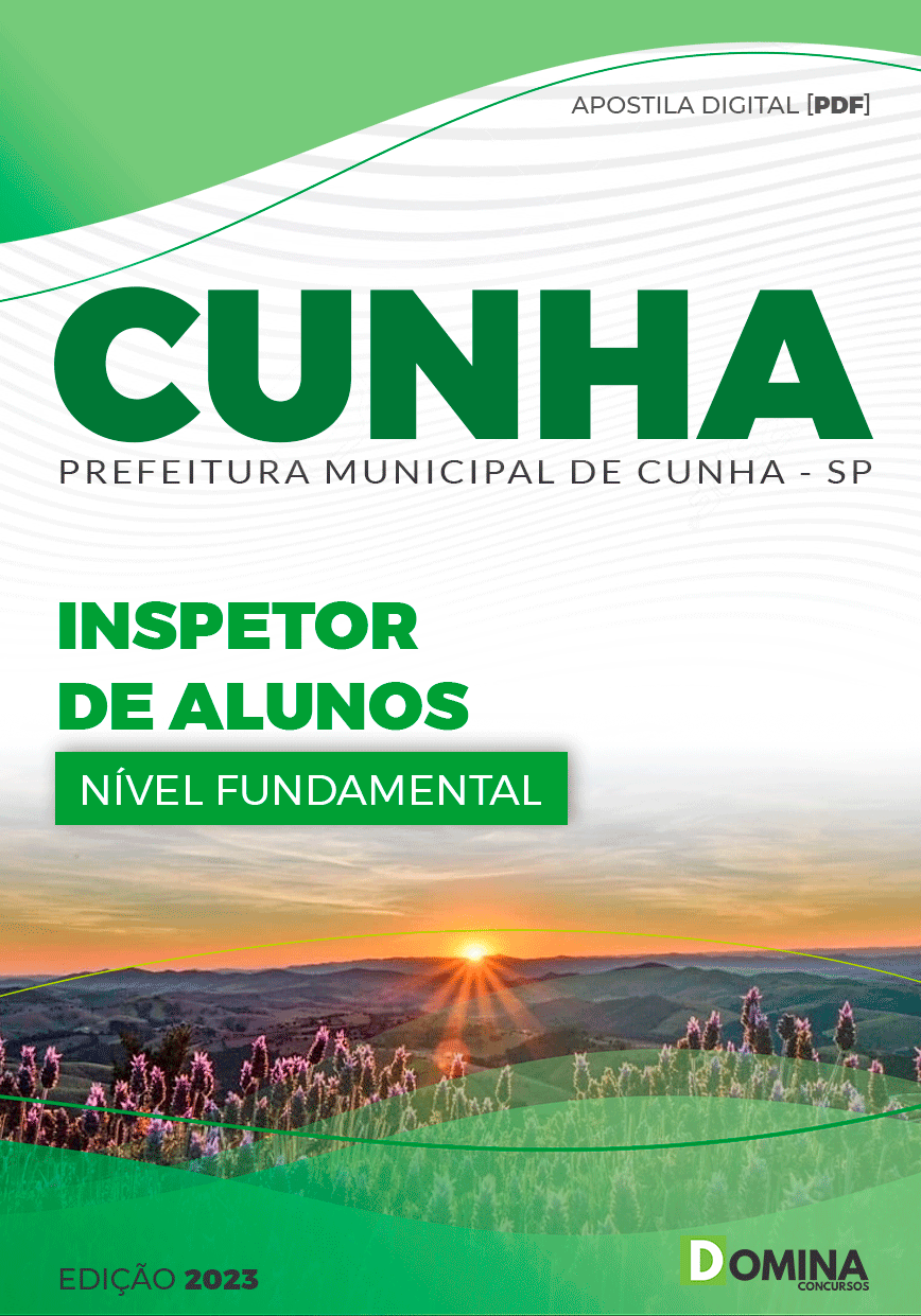 Apostila Concurso Pref Cunha SP 2023 Inspetor Alunos