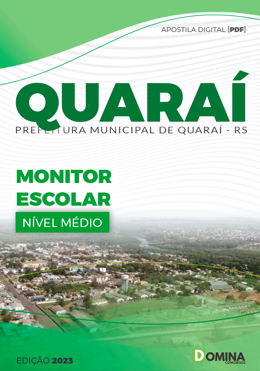 Apostila Concurso Pref Quaraí RS 2023 Monitor Escolar