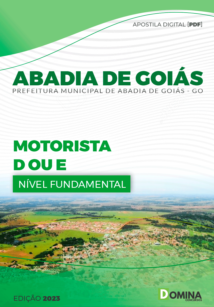 Apostila Concurso Pref Abadia GO 2023 Motorista D ou E