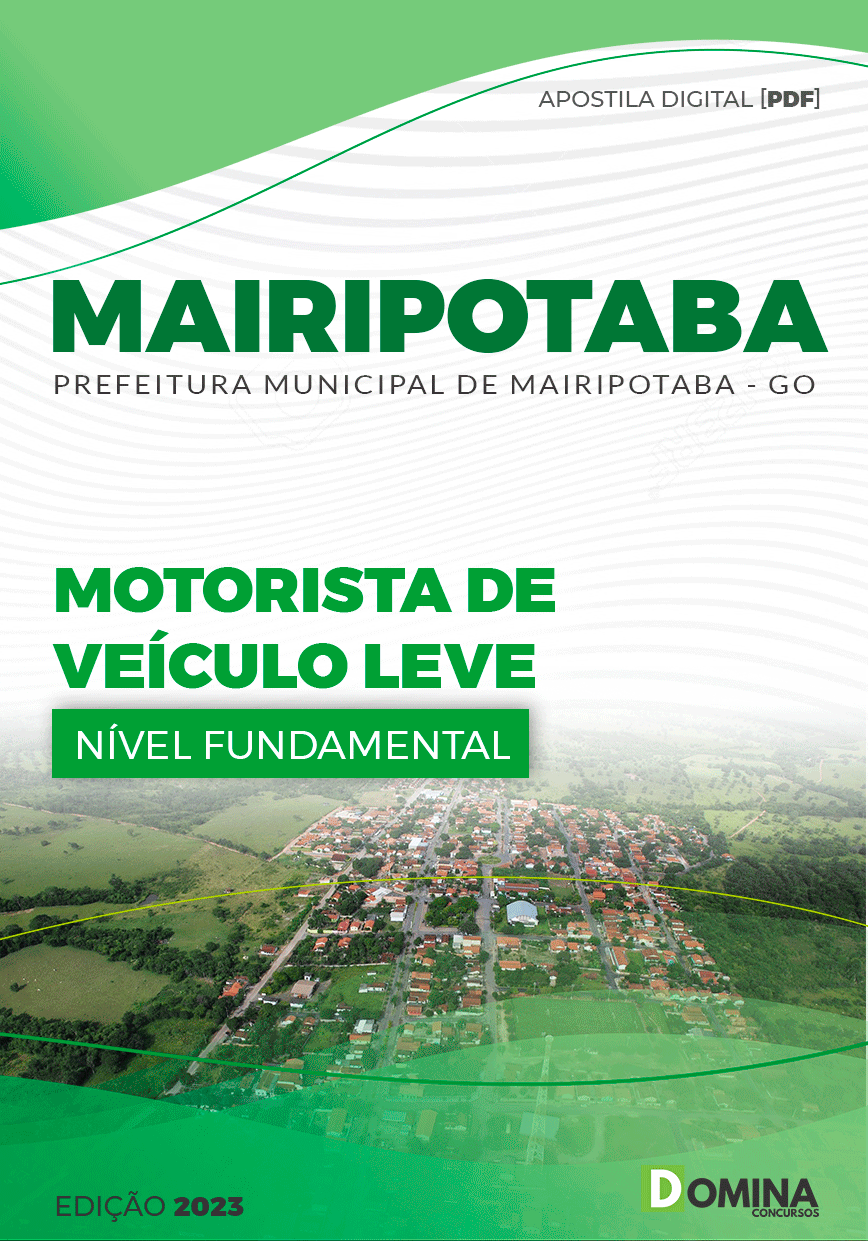 Apostila Pref Mairipotaba GO 2023 Motorista Veículo Leve