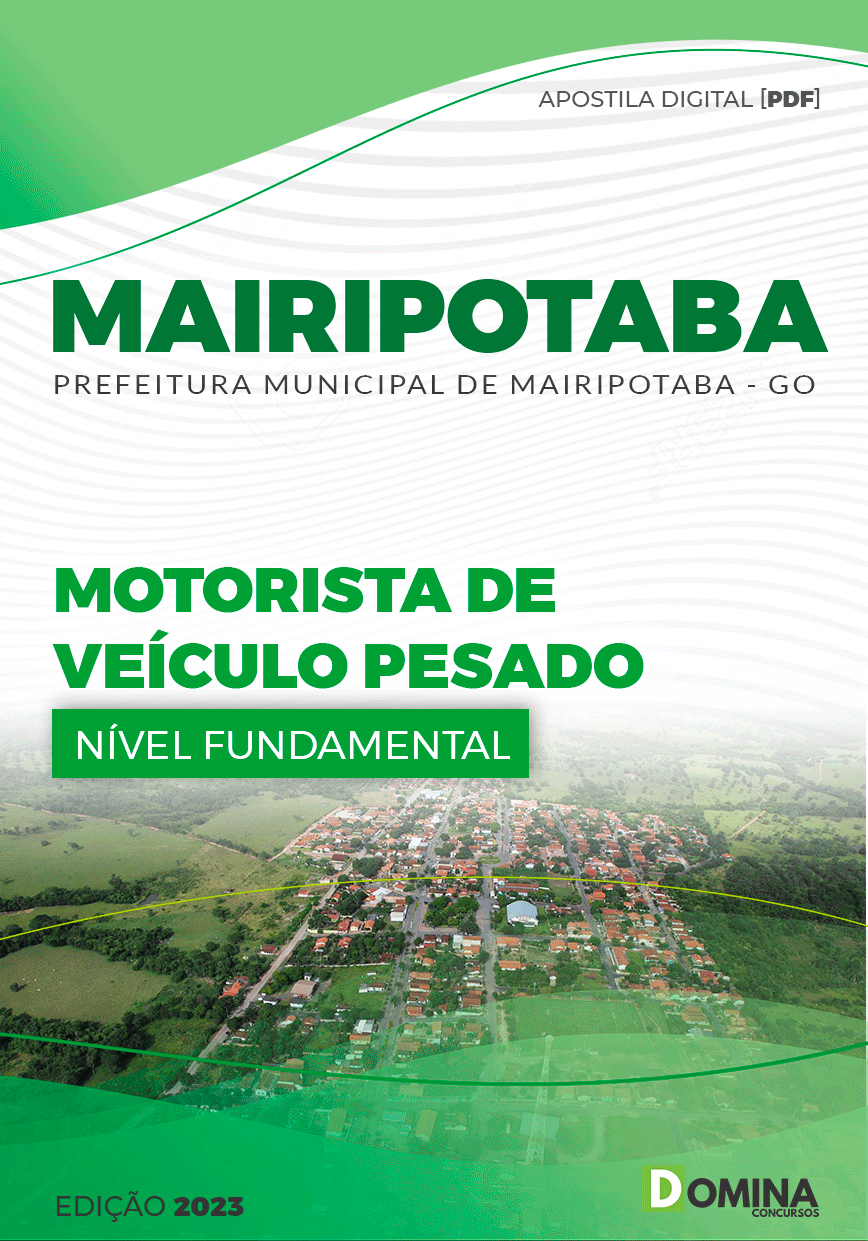 Apostila Pref Mairipotaba GO 2023 Motorista Veículo Pesado