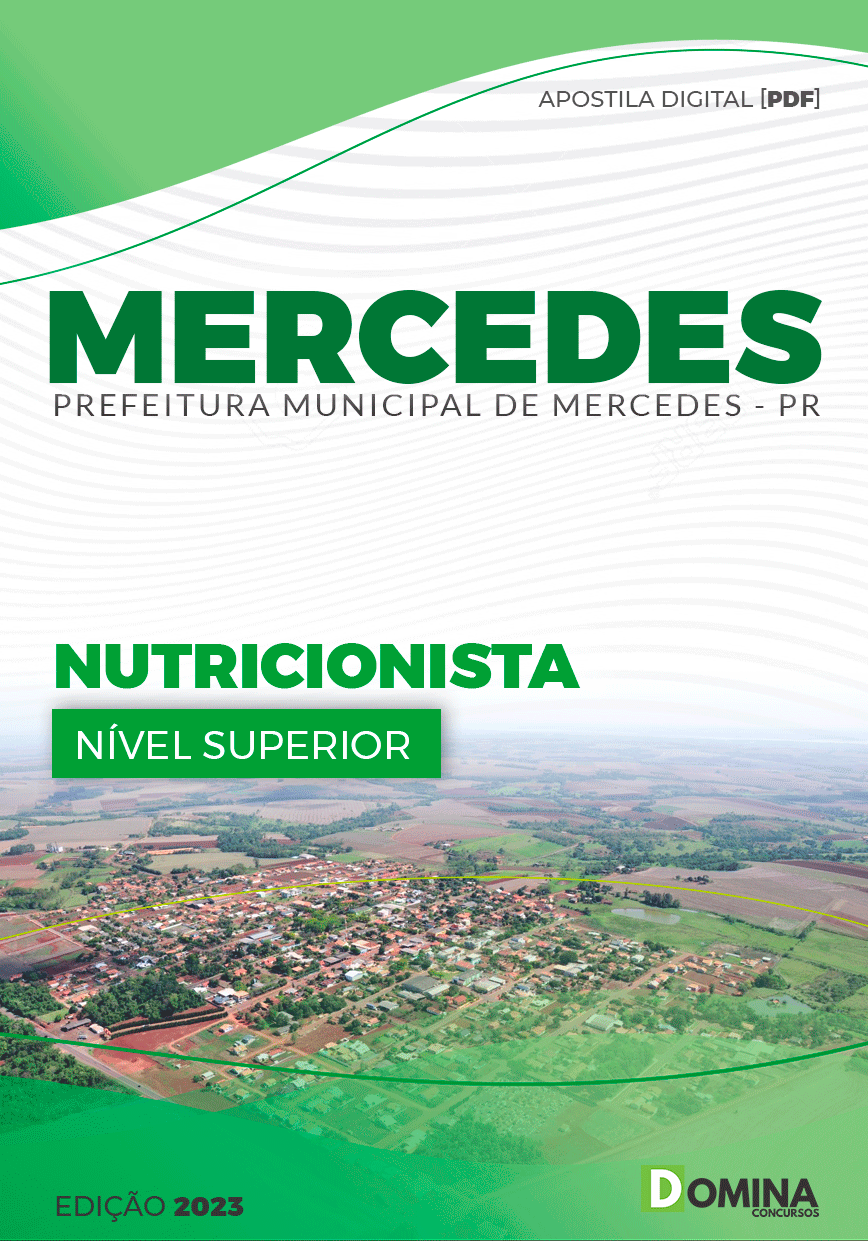 Apostila Digital Pref Mercedes PR 2023 Nutricionista
