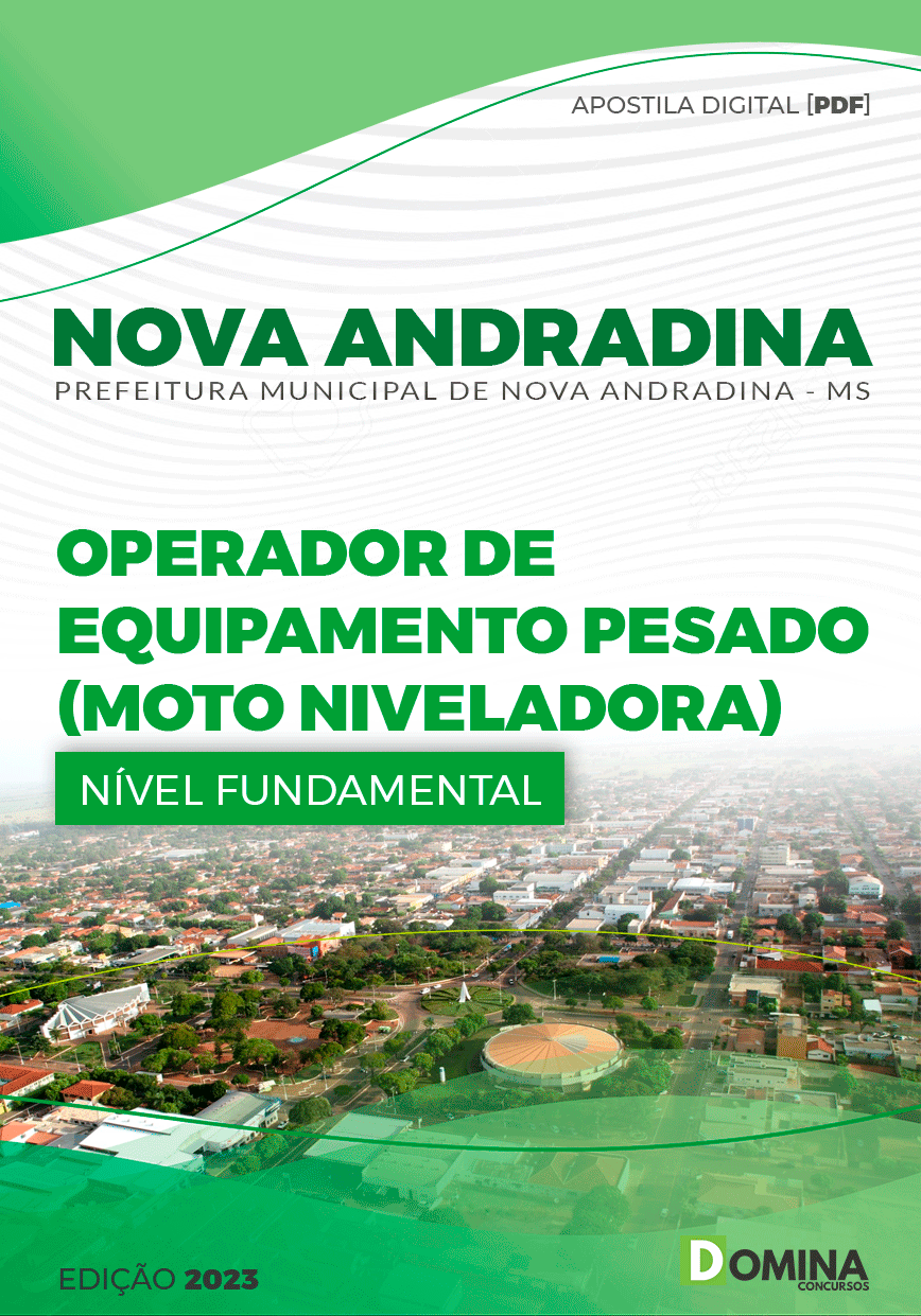Apostila Pref Andradina MG 2023 Operador Equipamento Motoniveladora