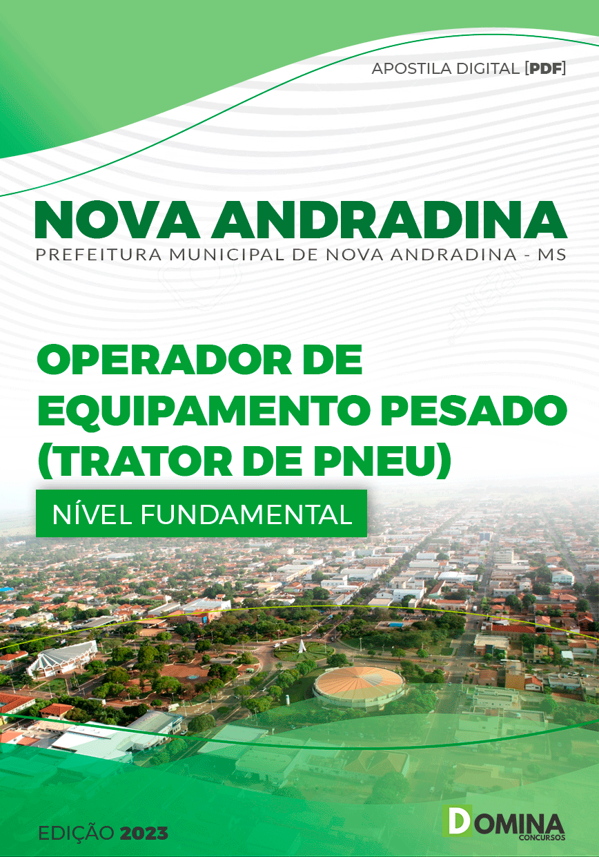 Apostila Pref Andradina MG 2023 Operador Equipamento Trator Pneus