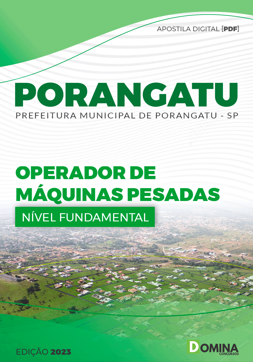 Apostila Pref Porangatu GO 2023 Operador Máquinas Pesadas