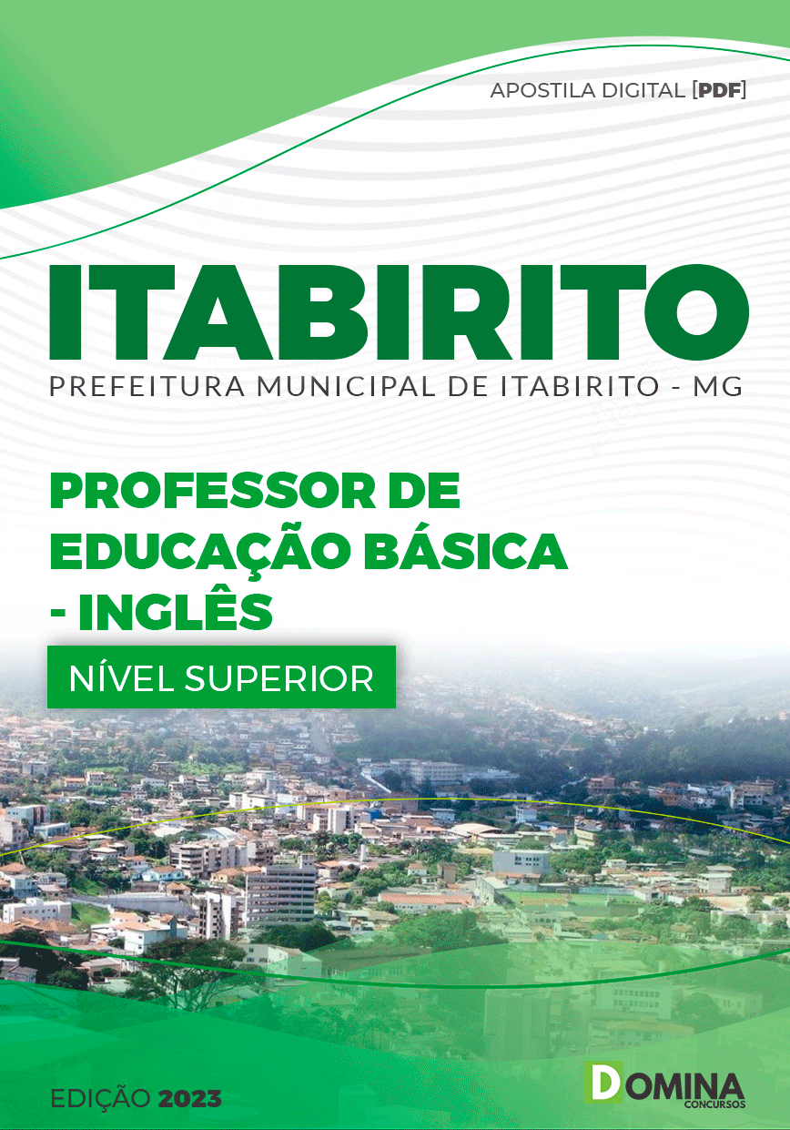 Apostila Pref Itabirito MG 2023 Professor PII Inglês