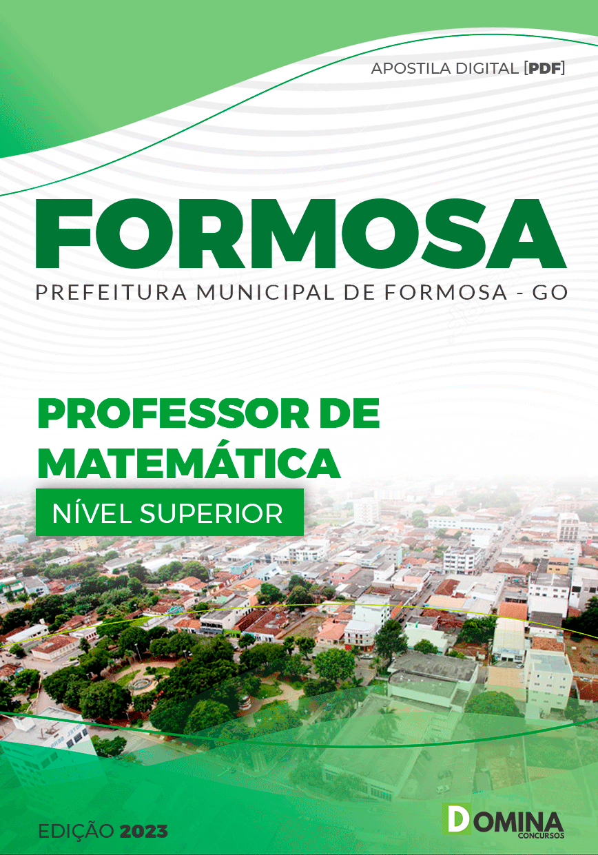 Apostila Pref Formosa GO 2023 Professor Matemática