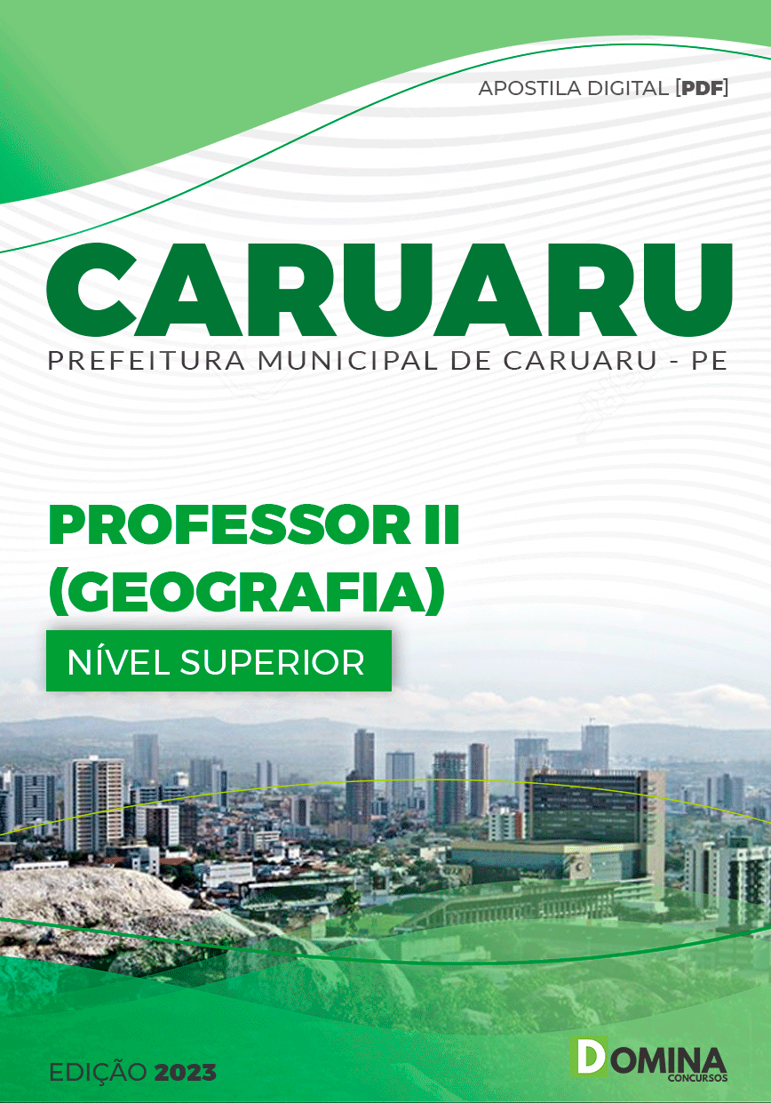 Apostila Digital Pref Caruaru PE 2023 Professor II Geografia