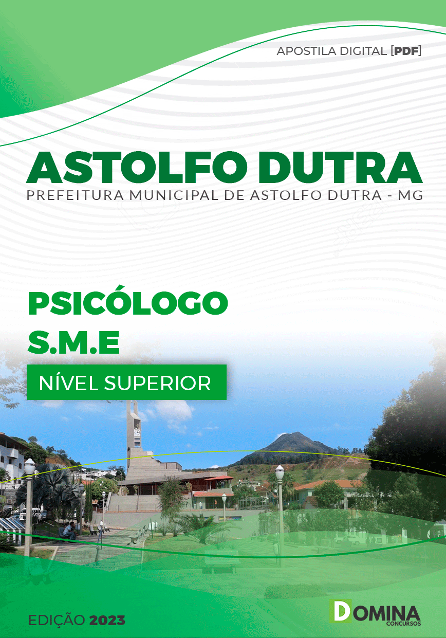 Apostila Pref Astolfo Dutra MG 2023 Psicólogo SME