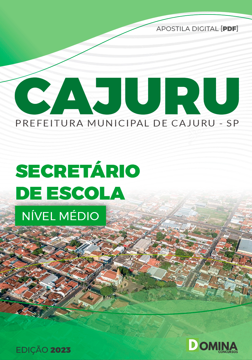 Apostila Concurso Pref Cajuru SP 2023 Secretário Escolar