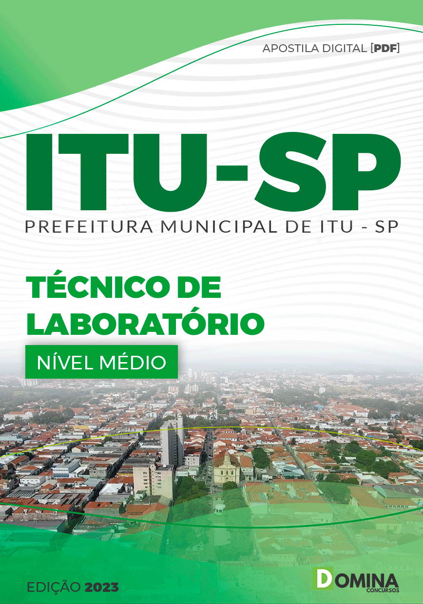 Apostila Digital Pref Itu SP 2023 Técnico Laboratório