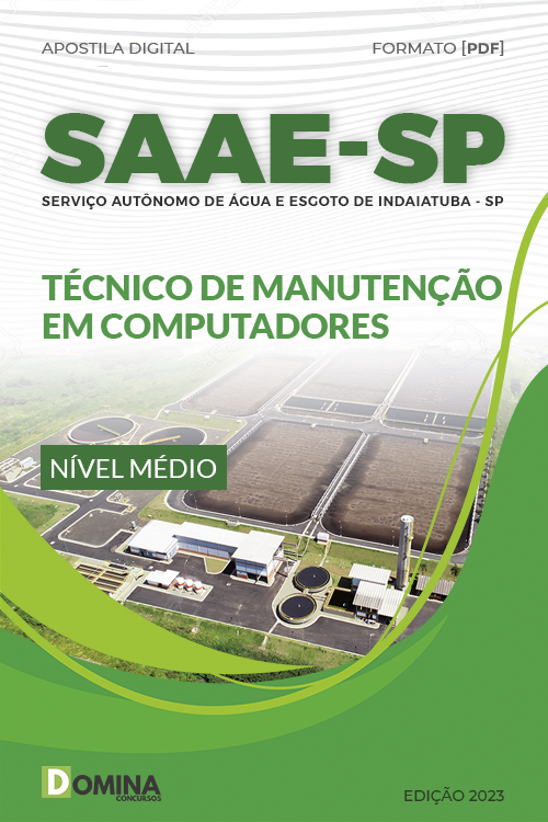 Apostila SAAE Indaiatuba SP 2023 Técnico Manutenção Computadores