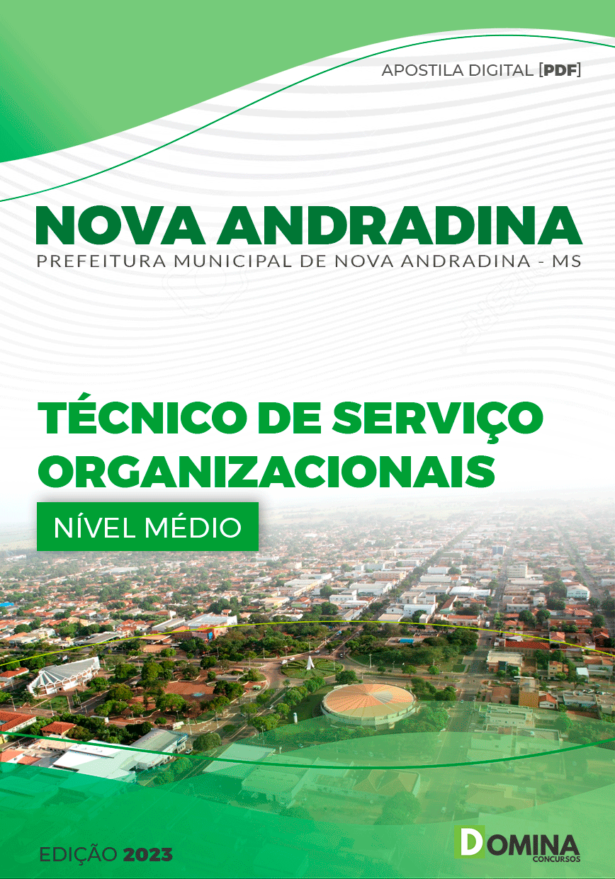 Apostila Digital Pref Andradina MG 2023 Técnico Serviços Organizacionais