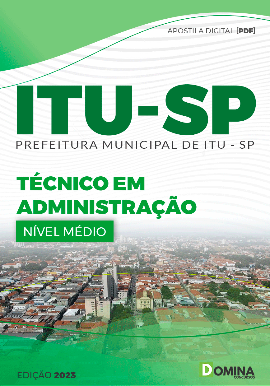 Apostila Digital Pref Itu SP 2023 Técnico Administração