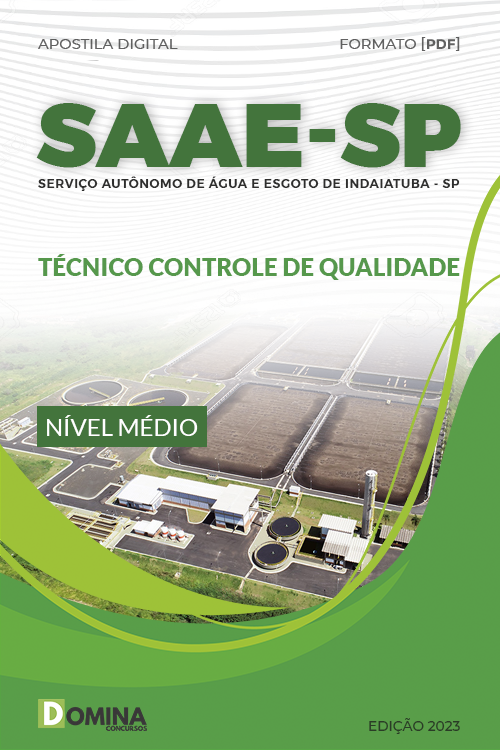 Apostila Técnico em Controle de Qualidade SAAE Indaiatuba SP 2026