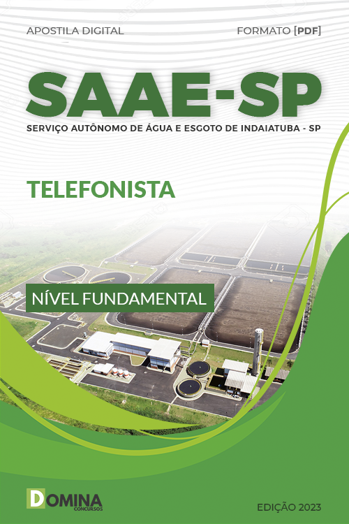Apostila Digital SAAE Indaiatuba SP 2023 Telefonista