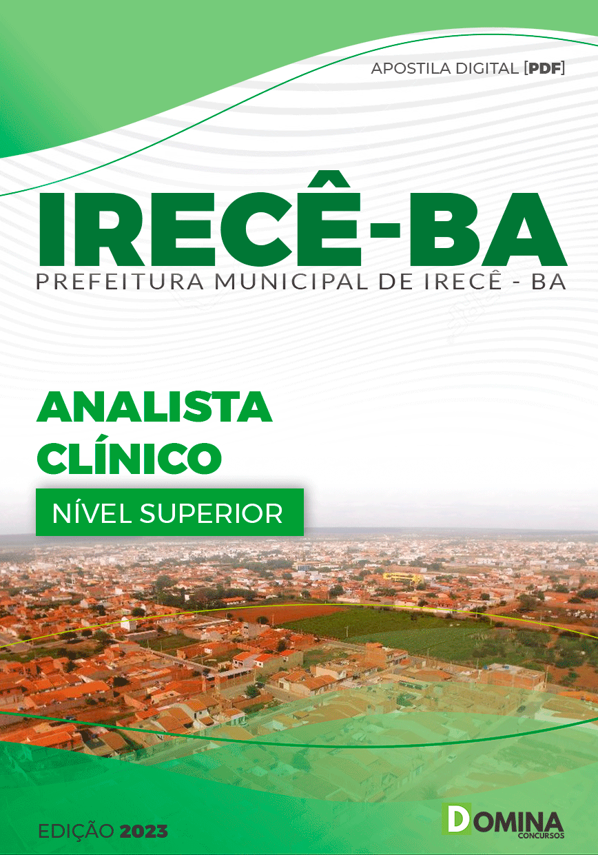 Apostila Concurso Pref Irecê BA 2023 Analista Clínico