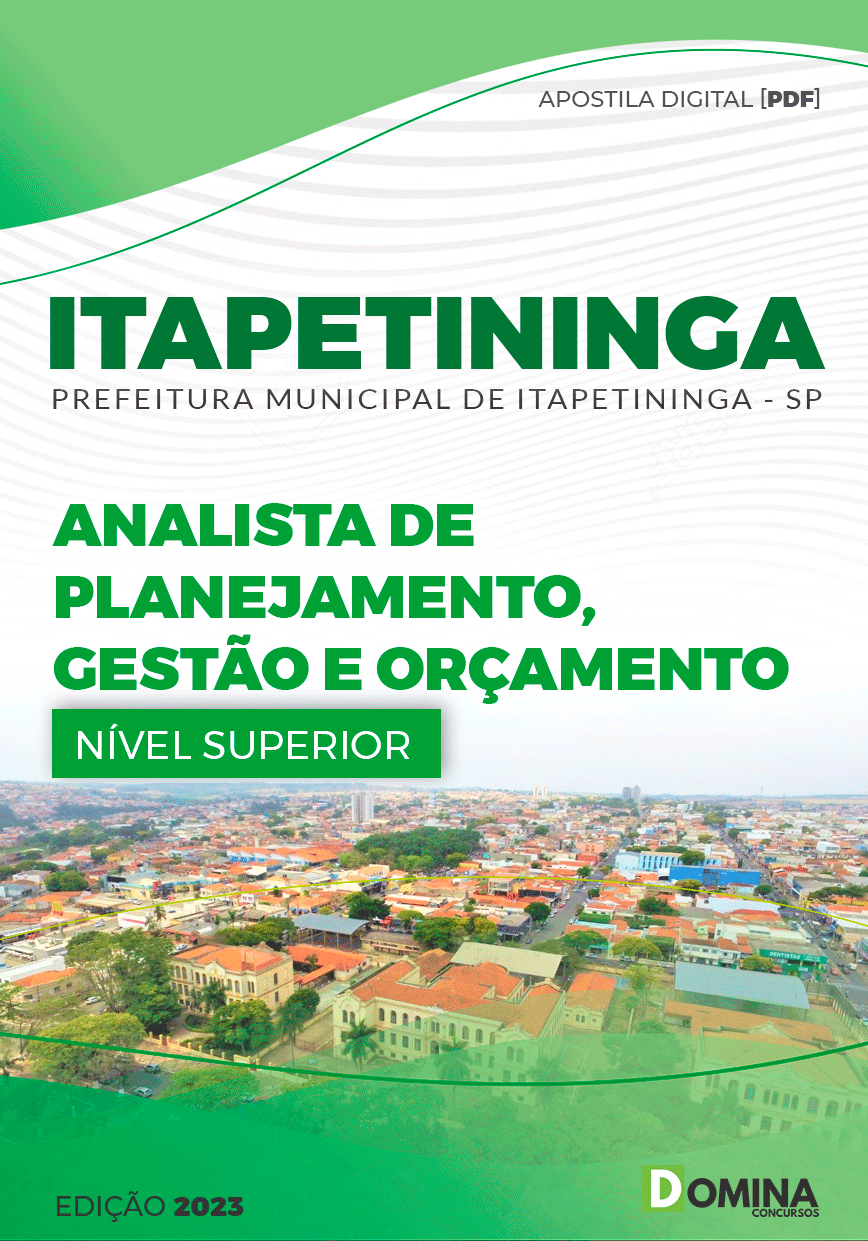 Apostila Concurso Pref Itapetininga SP 2023 Analista Planejamento