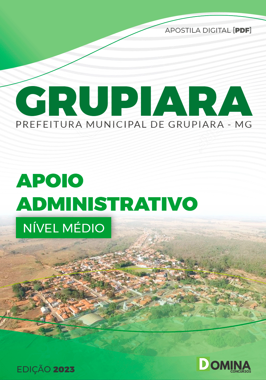Apostila Concurso Pref Grupiara MG 2023 Apoio Administrativo