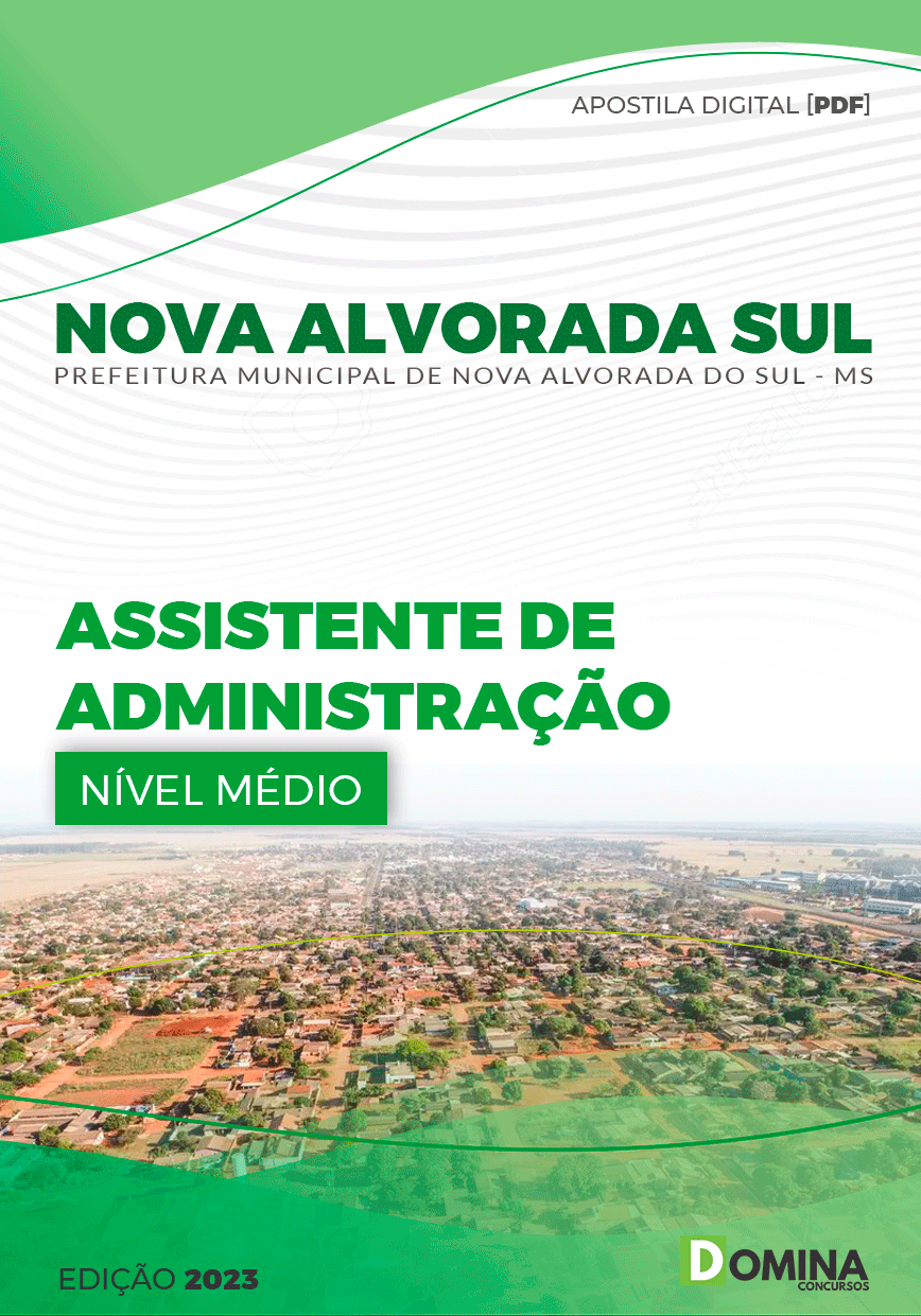 Apostila Pref Nova Alvorada Sul MS 2023 Assistente Administração