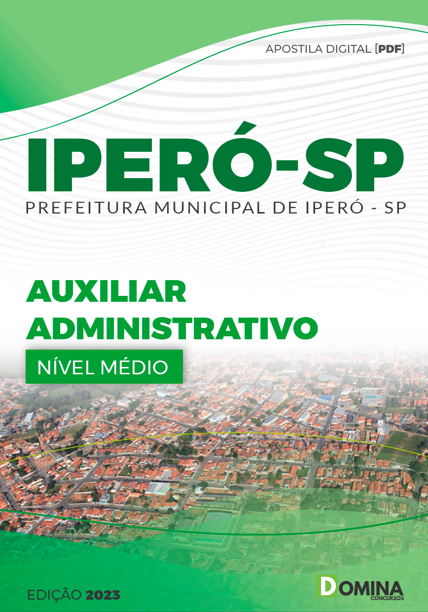 Apostila Concurso Pref Iperó SP 2023 Auxiliar Administrativo