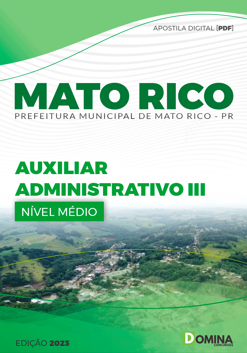 Apostila Pref Mato Rico PR 2023 Agente Administrativo
