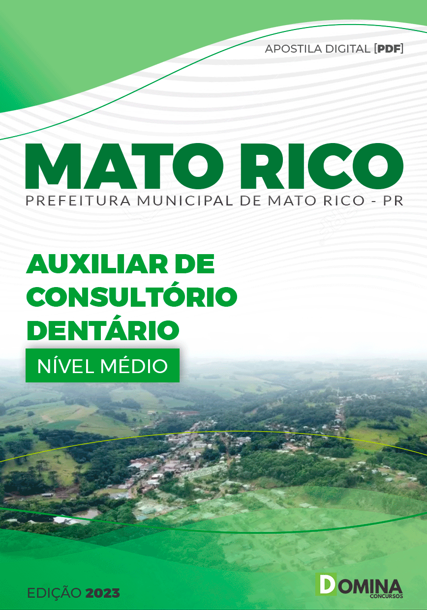 Apostila Pref Mato Rico PR 2023 Auxiliar Consultório Dentário