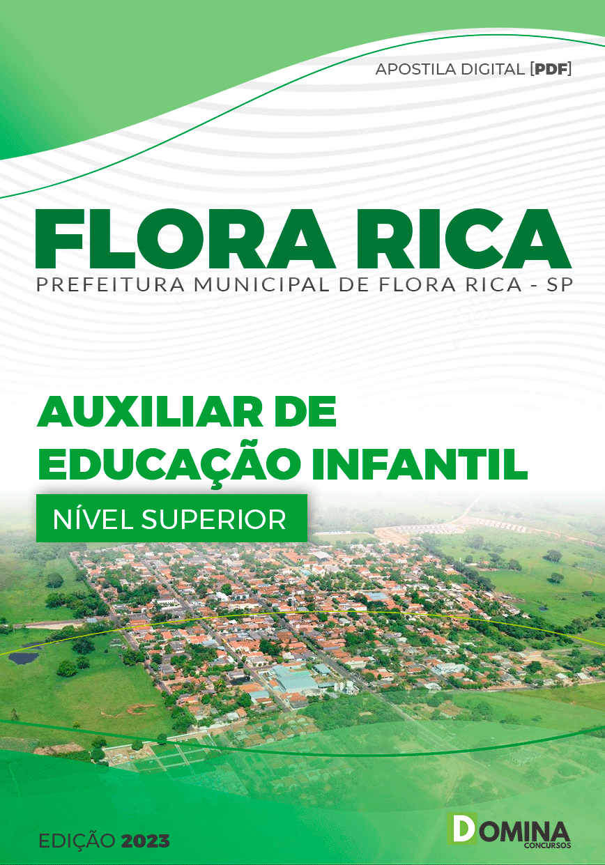 Apostila Concurso Pref Flora Rica SP 2023 Auxiliar Educação Infantil