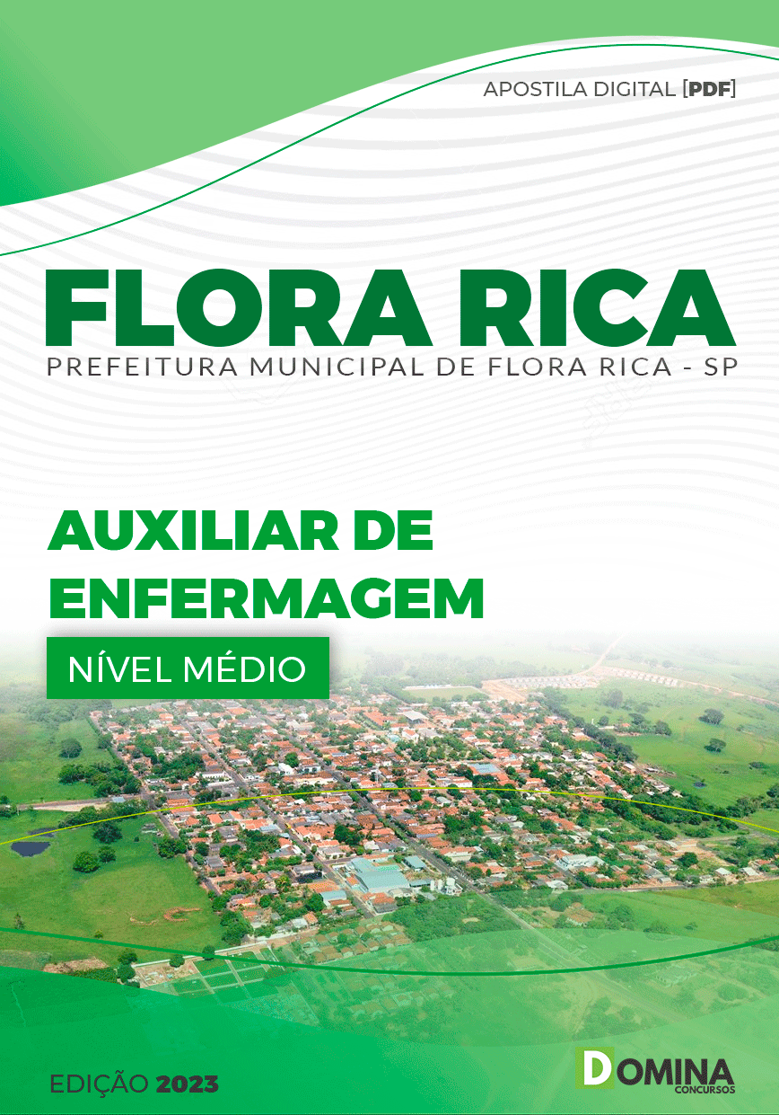 Apostila Concurso Pref Flora Rica SP 2023 Auxiliar de Enfermagem