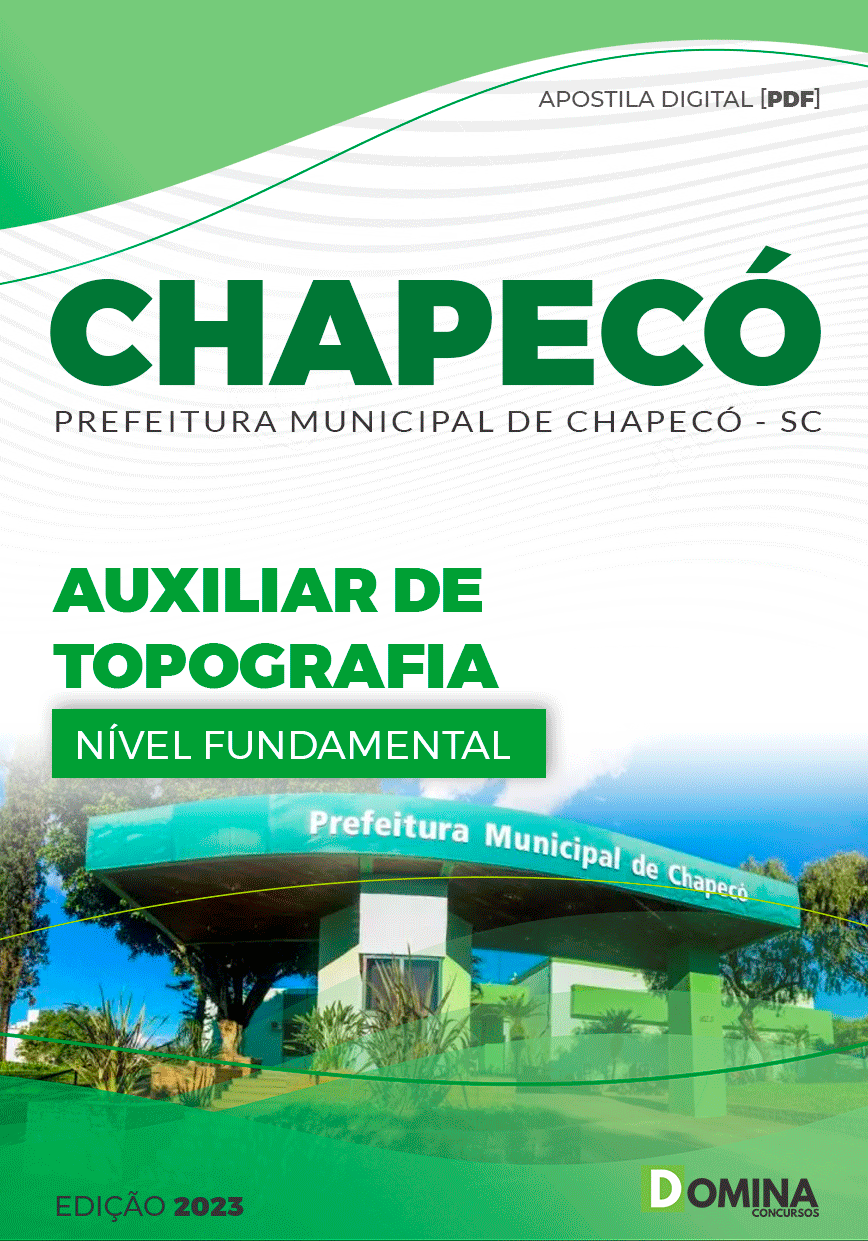 Apostila Concurso Pref Chapecó SC 2023 Auxiliar Topografia