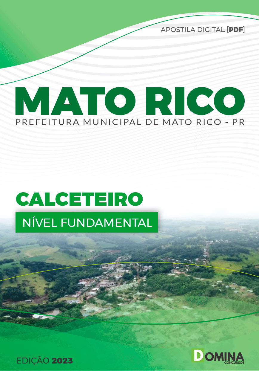 Apostila Concurso Pref Mato Rico PR 2023 Calceteiro