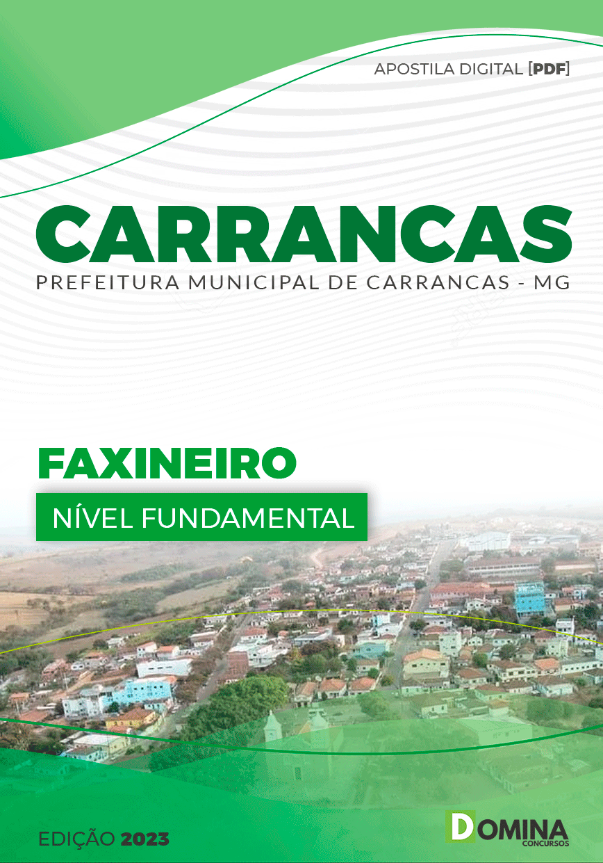 Apostila Digital Pref Carrancas MG 2023 Faxineiro