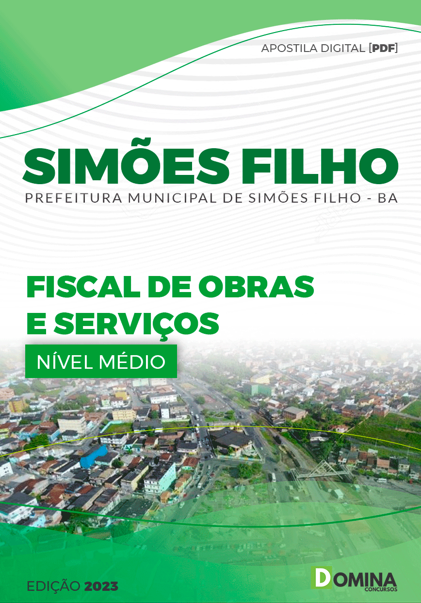 Apostila Pref Simões Filho BA 2023 Fiscal Obras Serviços