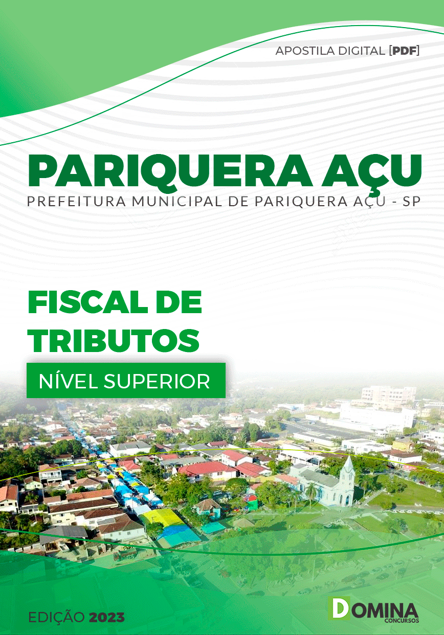 Apostila Pref Pariquera Açu SP 2023 Fiscal Tributos