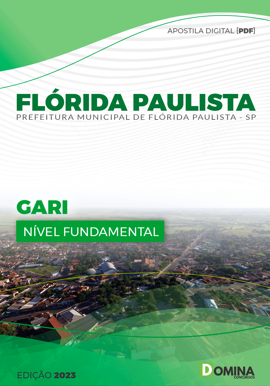 Apostila Seletivo Pref Flórida Paulista SP 2023 Gari