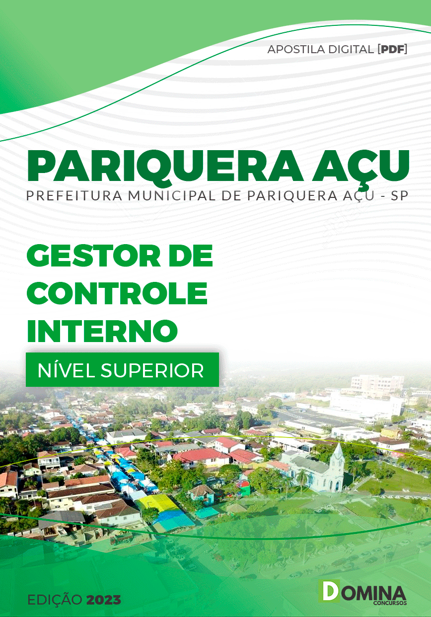 Apostila Pref Pariquera Açu SP 2023 Gestor Controle Interno