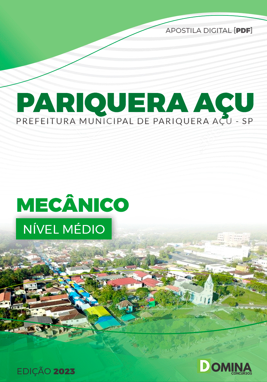 Apostila Digital Pref Pariquera Açu SP 2023 Mecânico