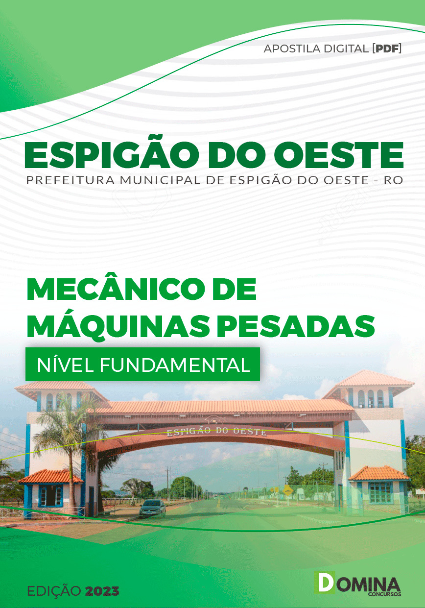 Apostila Pref Espigão D´Oeste RO 2023 Mecânico Máquinas Pesadas