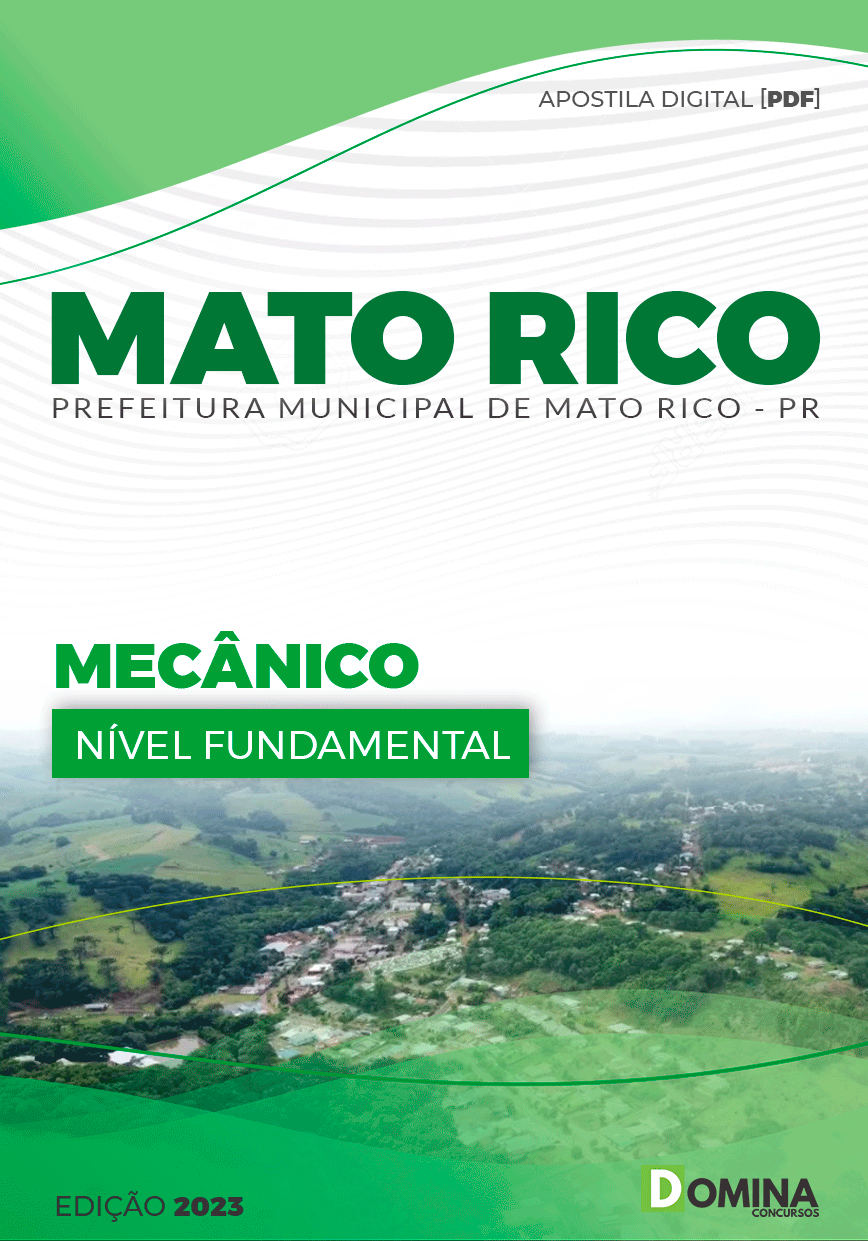 Apostila Concurso Pref Mato Rico PR 2023 Mecânico