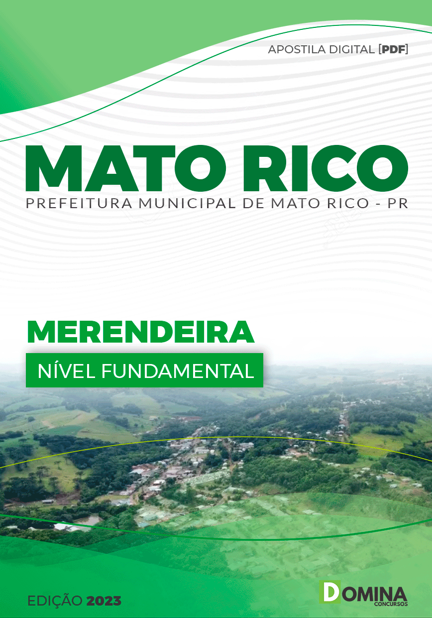 Apostila Concurso Pref Mato Rico PR 2023 Merendeira