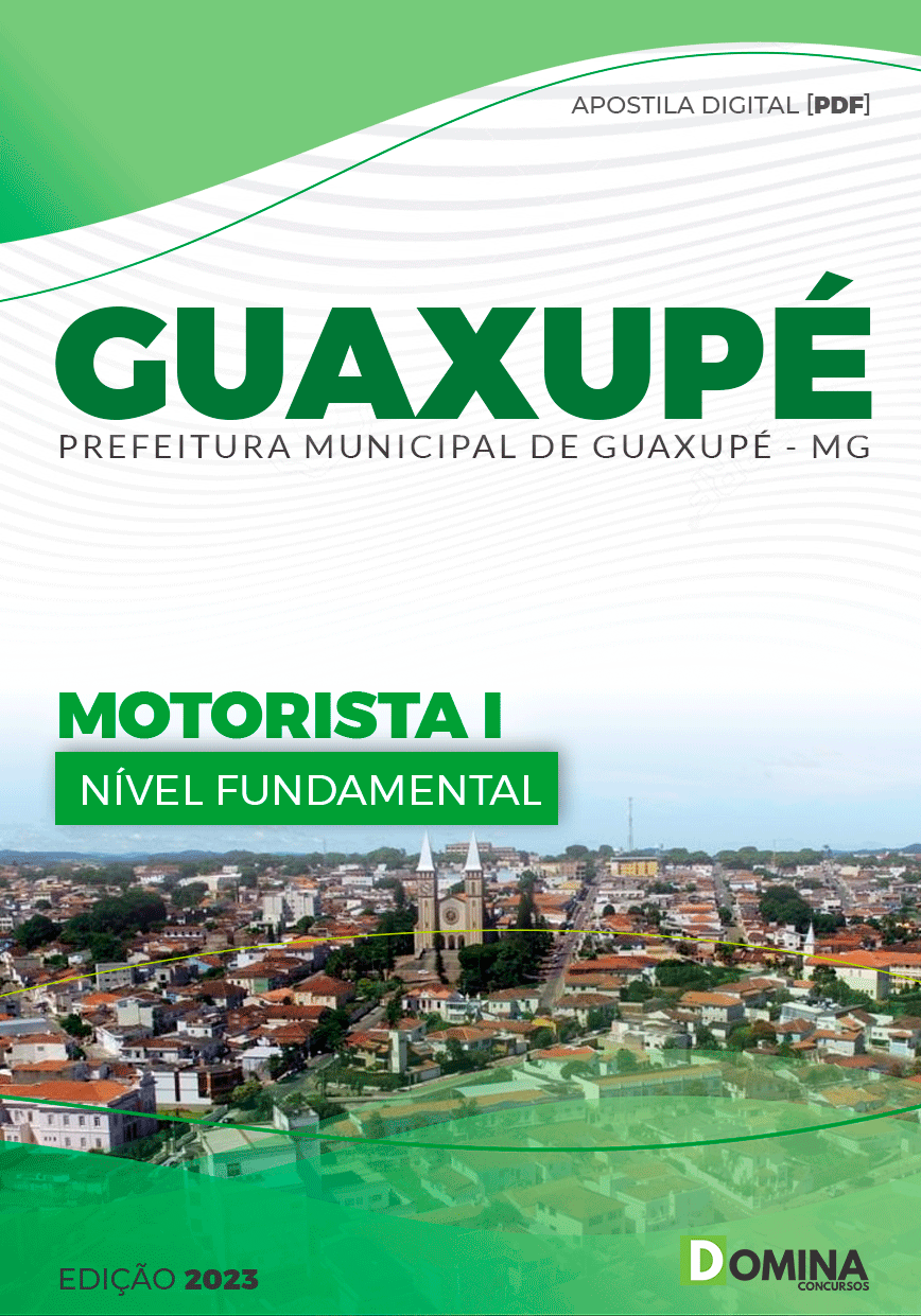 Apostila Digital Pref Guaxupé MG 2023 Motorista I