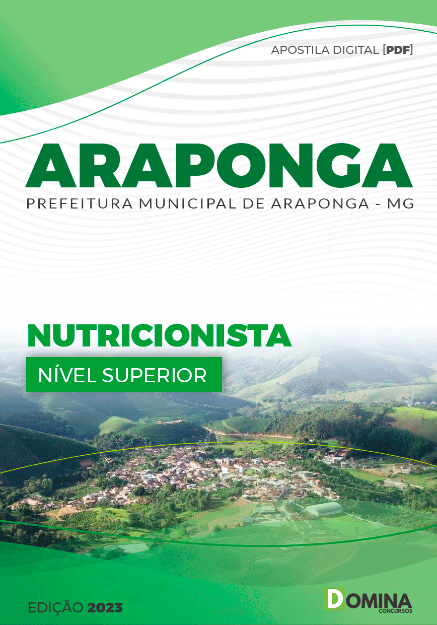 Apostila Digital Pref Araponga MG 2023 Nutricionista