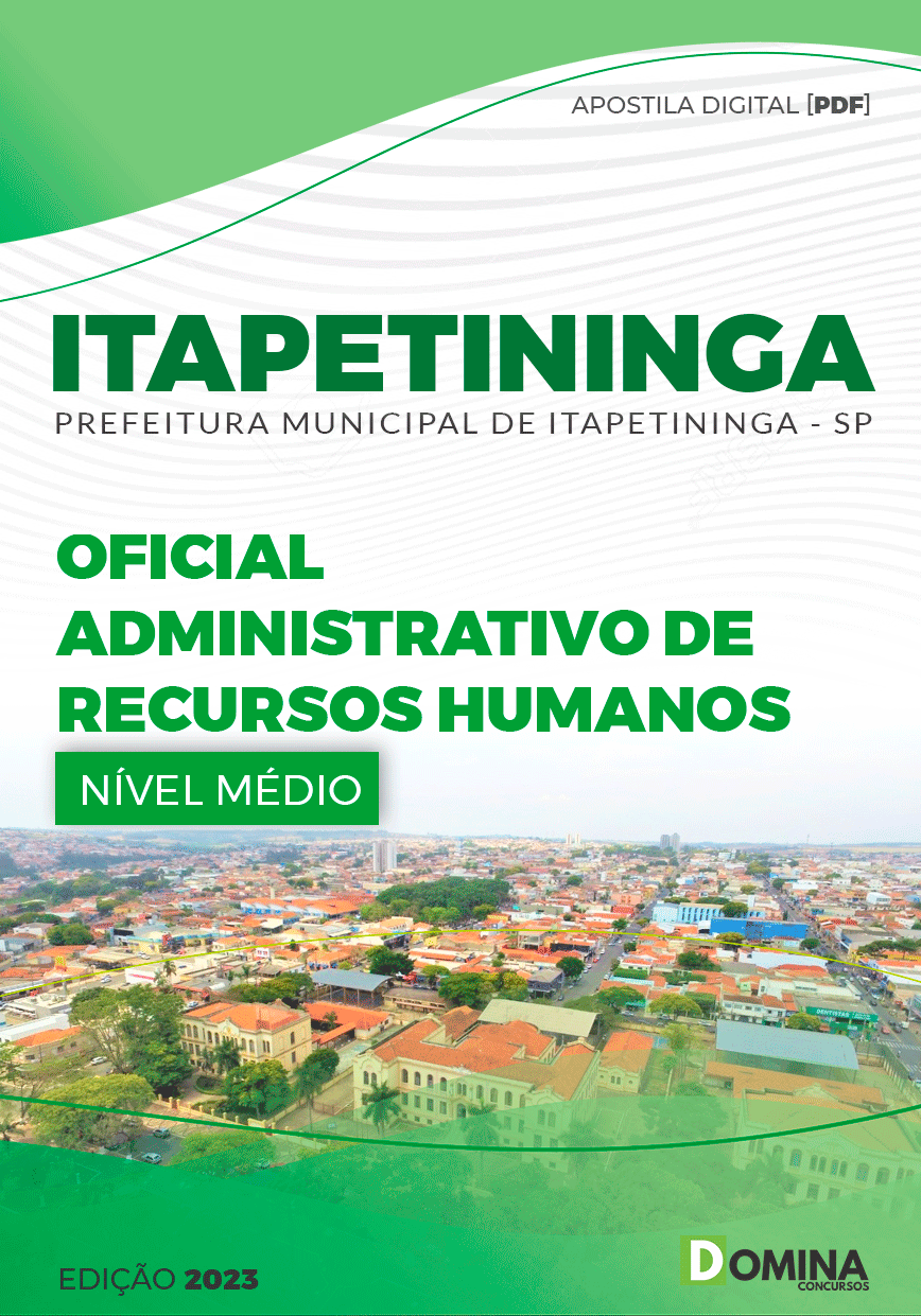 Apostila Concurso Pref Itapetininga SP 2023 Oficial Adm Recursos Humanos