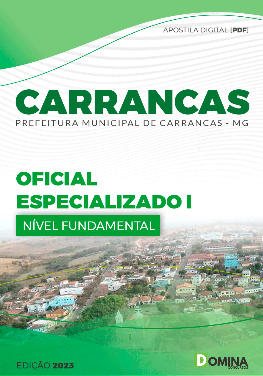 Apostila Digital Pref Carrancas MG 2023 Oficial Especializado I